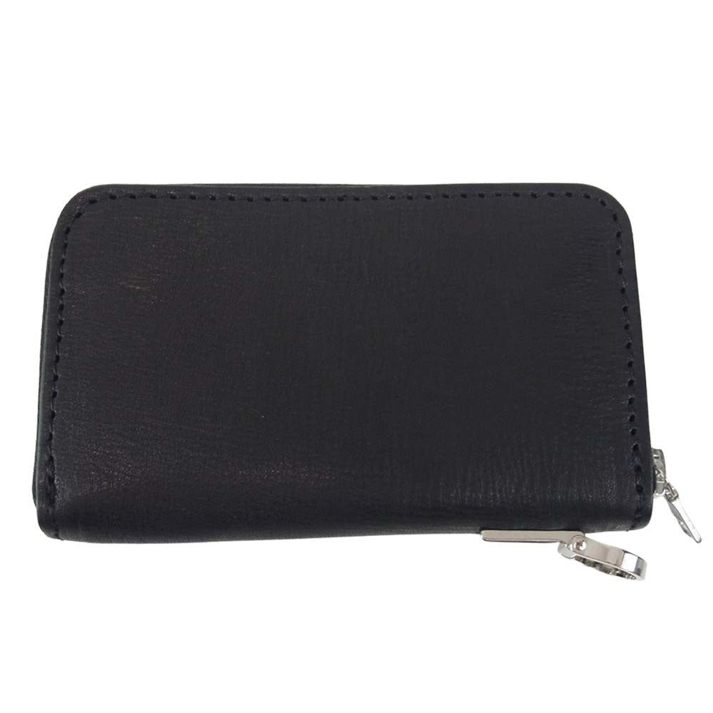 ISAMUKATAYAMA BACKLASH イサムカタヤマバックラッシュ 857-02 HAND-EMBOSSING KOBE STEER COIN PURSE 四方揉み加工 神戸牛レザー コインパース コインケース 財布 ブラック系【新古品】【未使用】【中古】
