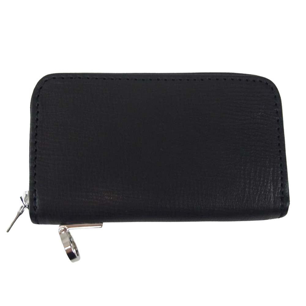 ISAMUKATAYAMA BACKLASH イサムカタヤマバックラッシュ 857-02 HAND-EMBOSSING KOBE STEER COIN PURSE 四方揉み加工 神戸牛レザー コインパース コインケース 財布 ブラック系【新古品】【未使用】【中古】