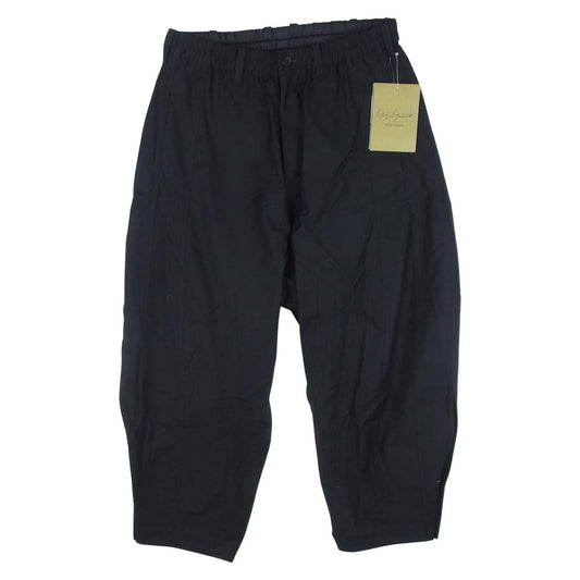 Yohji Yamamoto ヨウジヤマモト POUR HOMME プールオム HD-P09-006-1A BK C/TWILL TAPE OPEN HEM PANTS ツイル オープンヘム パンツ ブラック系 3【新古品】【未使用】【中古】