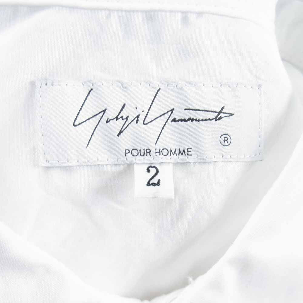 Yohji Yamamoto ヨウジヤマモト POUR HOMME プールオム 21SS HD-B27-024-1A CHAIN STITCH BROAD CLASSIC BIG BLOUSE チェーン ステッチ ブロード クラシック ビッグ シャツ ホワイト系 2【新古品】【未使用】【中古】