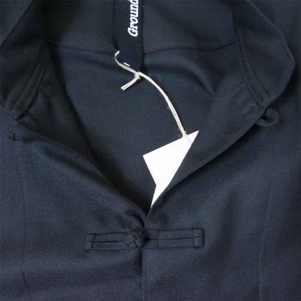 Yohji Yamamoto ヨウジヤマモト GroundY GM-B05-100 T/W Gabardine Long China Shirt ロング チャイナ シャツ コート ブラック系 3【新古品】【未使用】【中古】