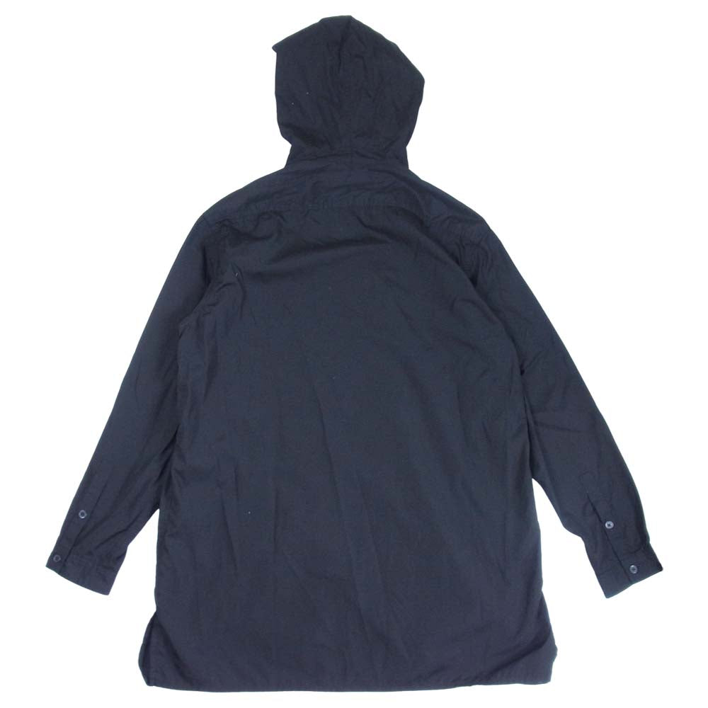 Yohji Yamamoto ヨウジヤマモト POUR HOMME プールオム 21SS HD-B04-001-2A CHAIN STITCH BROAD HOOD SHIRT チェーンステッチ ブロード フードシャツ ブラック系 3【新古品】【未使用】【中古】