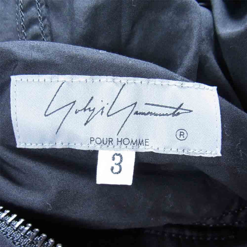 Yohji Yamamoto ヨウジヤマモト POUR HOMME プールオム 21SS HD-B04-001-2A CHAIN STITCH BROAD HOOD SHIRT チェーンステッチ ブロード フードシャツ ブラック系 3【新古品】【未使用】【中古】