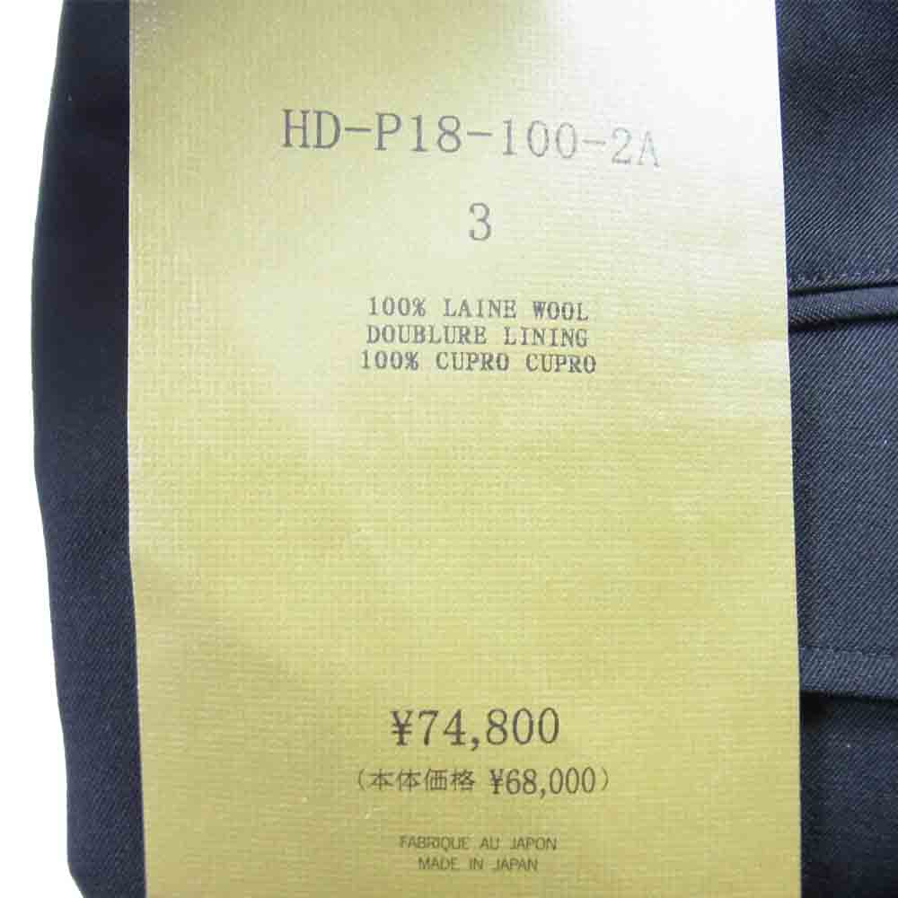 Yohji Yamamoto ヨウジヤマモト POUR HOMME プールオム 21SS HD-P18-100-2A W/GABARDINE HEM WRAPPER PLACKET PANTS ウールギャバジン シワギャバ パンツ ブラック系 3【新古品】【未使用】【中古】