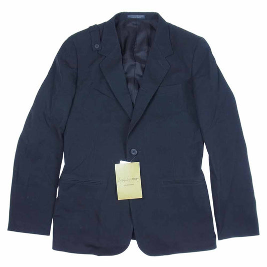 Yohji Yamamoto ヨウジヤマモト REGULATION MEN レギュレーション 21SS HX-J02-140-1A W/GABARDINE 5BUTTON SINGLE JACKET ウールギャバジン ジャケット ブラック系 4【新古品】【未使用】【中古】