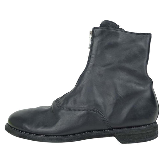 GUIDI グイディ 210 HORSE FULL GRAIN LINED BLKT ホースハイド フルグレインレザー センタージップ ブーツ ブラック系 43(27.5~28cm)【新古品】【未使用】【中古】