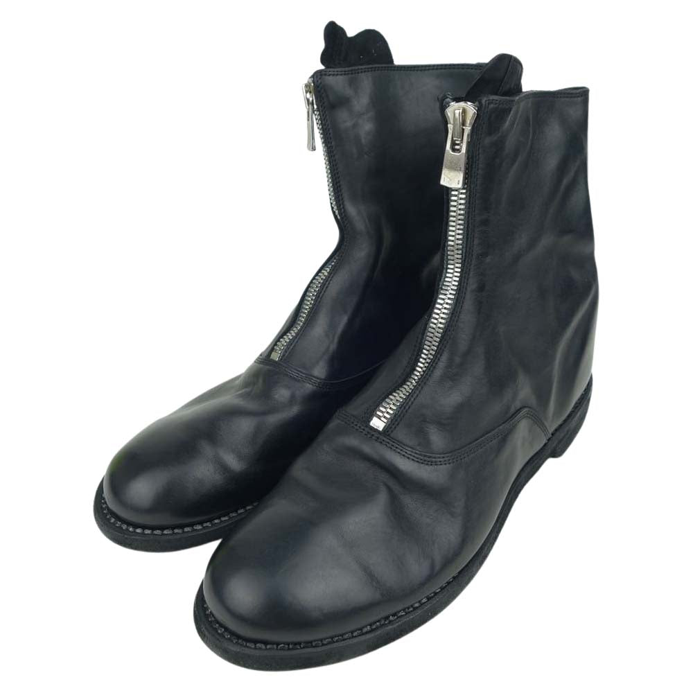 GUIDI グイディ 210 HORSE FULL GRAIN LINED BLKT ホースハイド フルグレインレザー センタージップ ブーツ ブラック系 43(27.5~28cm)【新古品】【未使用】【中古】