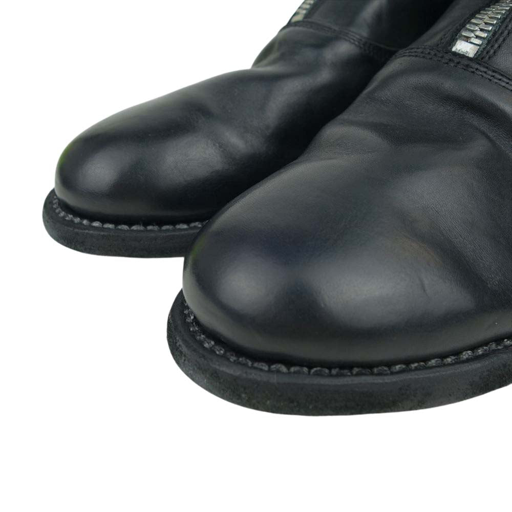 GUIDI グイディ 210 HORSE FULL GRAIN LINED BLKT ホースハイド フルグレインレザー センタージップ ブーツ ブラック系 43(27.5~28cm)【新古品】【未使用】【中古】