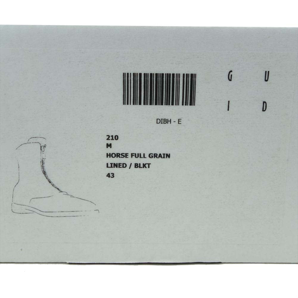GUIDI グイディ 210 HORSE FULL GRAIN LINED BLKT ホースハイド フルグレインレザー センタージップ ブーツ ブラック系 43(27.5~28cm)【新古品】【未使用】【中古】