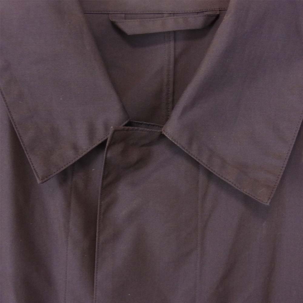 AURALEE オーラリー 18SS A8SC01SC CHAMBRAY BIG SOUTIEN COAT オーバーサイズ ステンカラー ロング コート ブラウン系 4【中古】
