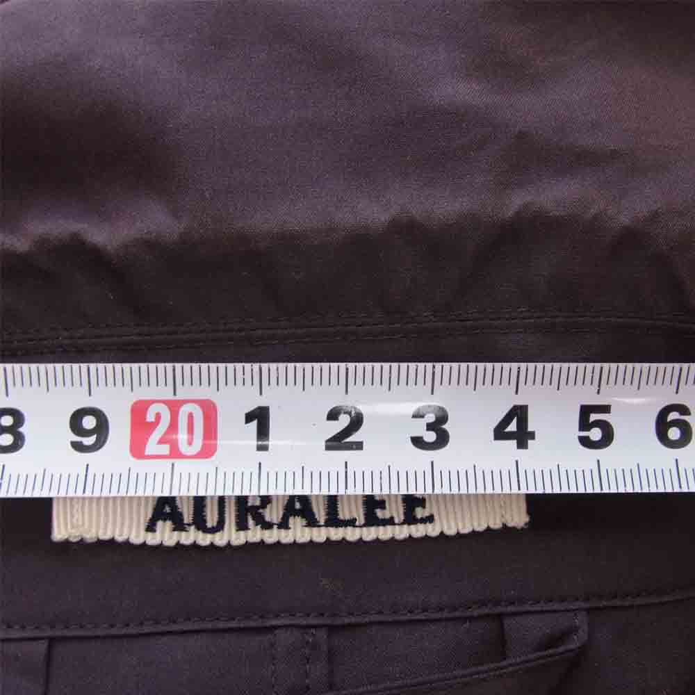 AURALEE オーラリー 18SS A8SC01SC CHAMBRAY BIG SOUTIEN COAT オーバーサイズ ステンカラー ロング コート ブラウン系 4【中古】
