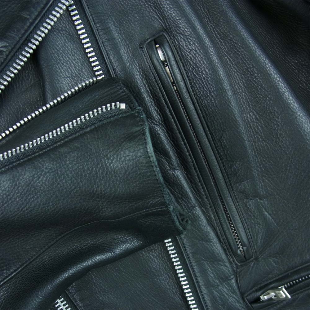UNDERCOVER アンダーカバー 09201 Double riders jacket ダブル ライダース ジャケット レザー 牛革 ブラック系【中古】