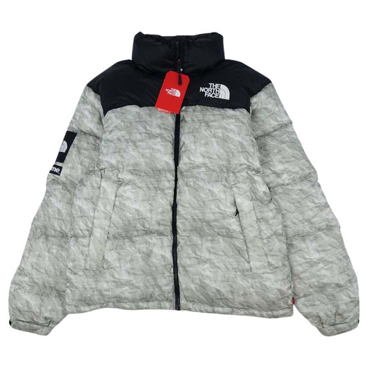 Supreme シュプリーム 19AW NF0A3SDD8YJ × The North Face ノースフェイス Paper Print Nuptse Jacket 紙 ペーパー プリント ヌプシ ダウン ジャケット マルチカラー系 M【新古品】【未使用】【中古】