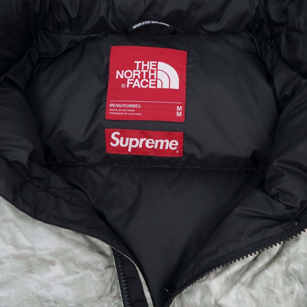 Supreme シュプリーム 19AW NF0A3SDD8YJ × The North Face ノースフェイス Paper Print Nuptse Jacket 紙 ペーパー プリント ヌプシ ダウン ジャケット マルチカラー系 M【新古品】【未使用】【中古】