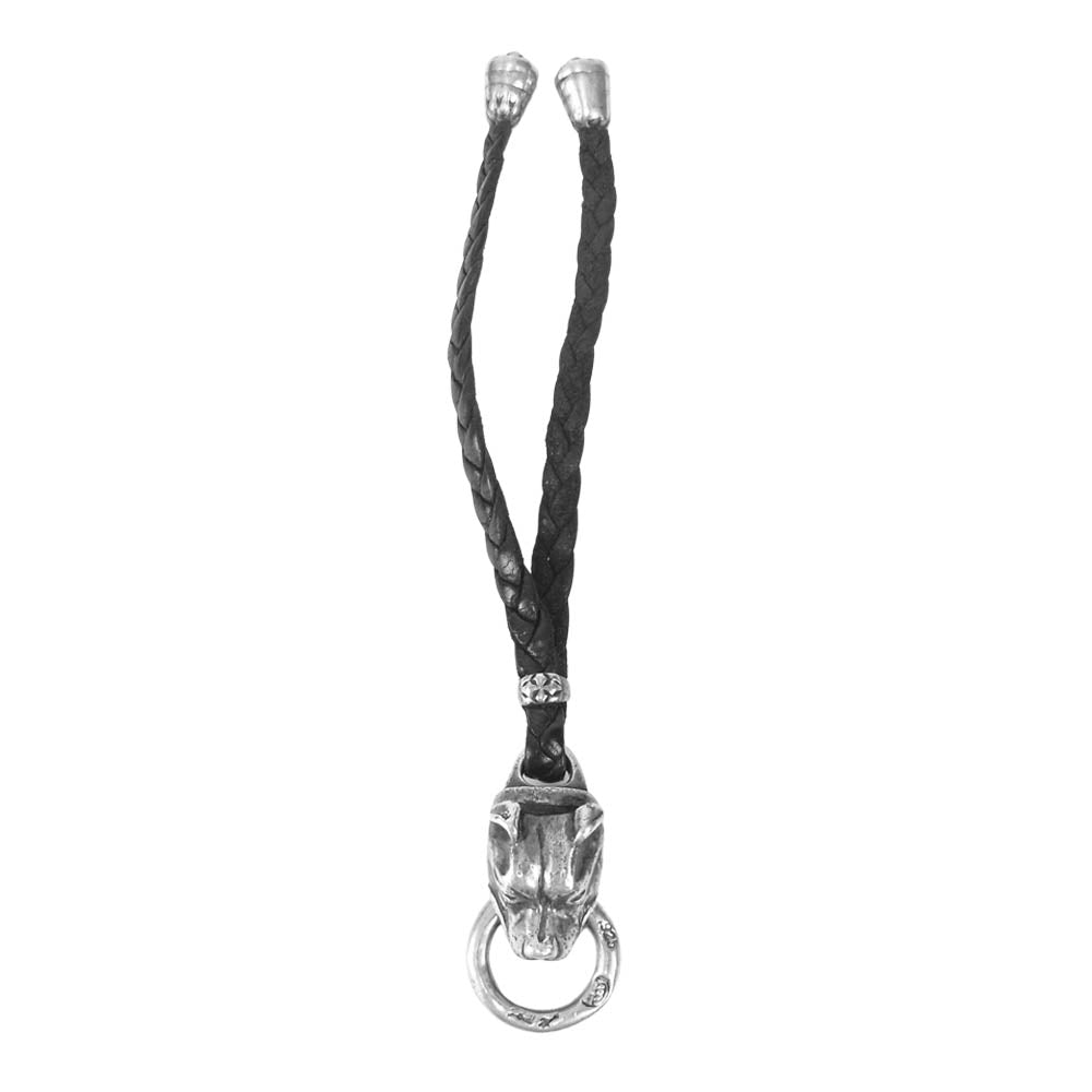 BILL WALL LEATHER ビルウォールレザー ブルドッグ  レザー キーチェーン キーリング  シルバー系【中古】