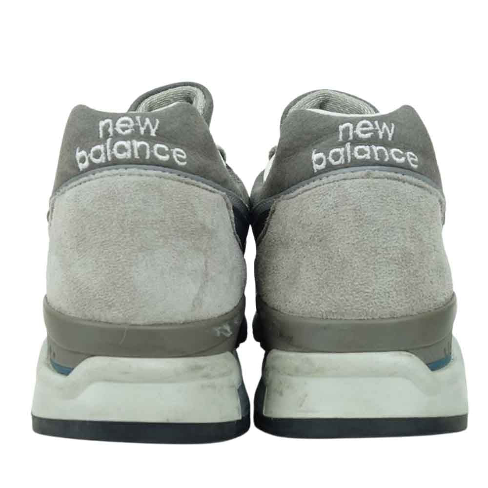 NEW BALANCE ニューバランス M9975GR USA製 M9975 ローカット スニーカー グレー系 28cm【中古】