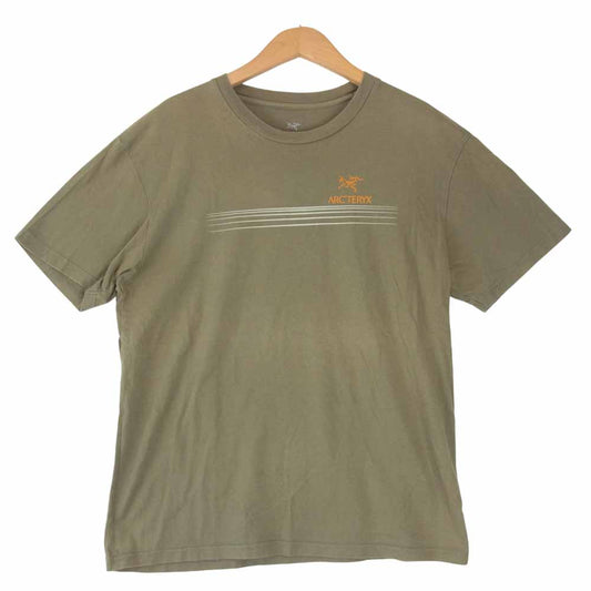 ARC'TERYX アークテリクス PRINT T-SHIRT プリント カーキ系 S【中古】