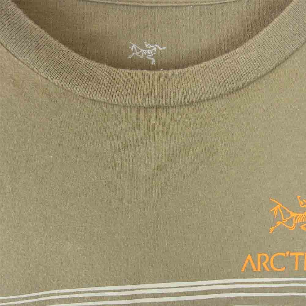 ARC'TERYX アークテリクス PRINT T-SHIRT プリント カーキ系 S【中古】