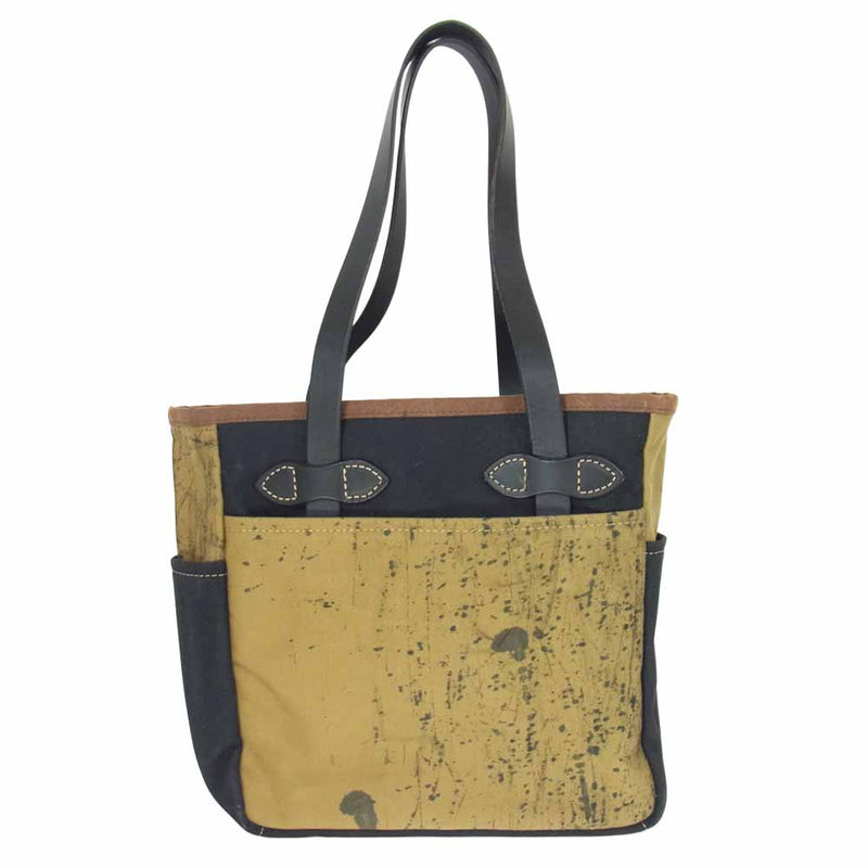 FILSON フィルソン RESTORATION DEPARTMENT & WORKSHOP 加工 TOTE BAG  ブラック系【美品】【中古】