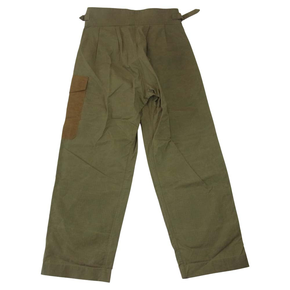 Nigel Cabourn ナイジェルケーボン 8040-11-50020 ARMY BUCKLE PANT HALLEY STEVENSON R200 RIPSTOP 2 COLORS AUTHENTIC LINE アーミー カーキ系 32【美品】【中古】