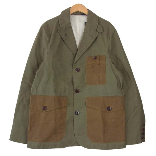 Nigel Cabourn ナイジェルケーボン 8040-11-80020 ARMY BLAZER HALLEY STEVENSON R200 RIPSTOP アーミーブレザーリップストップ カーキ系 50【美品】【中古】