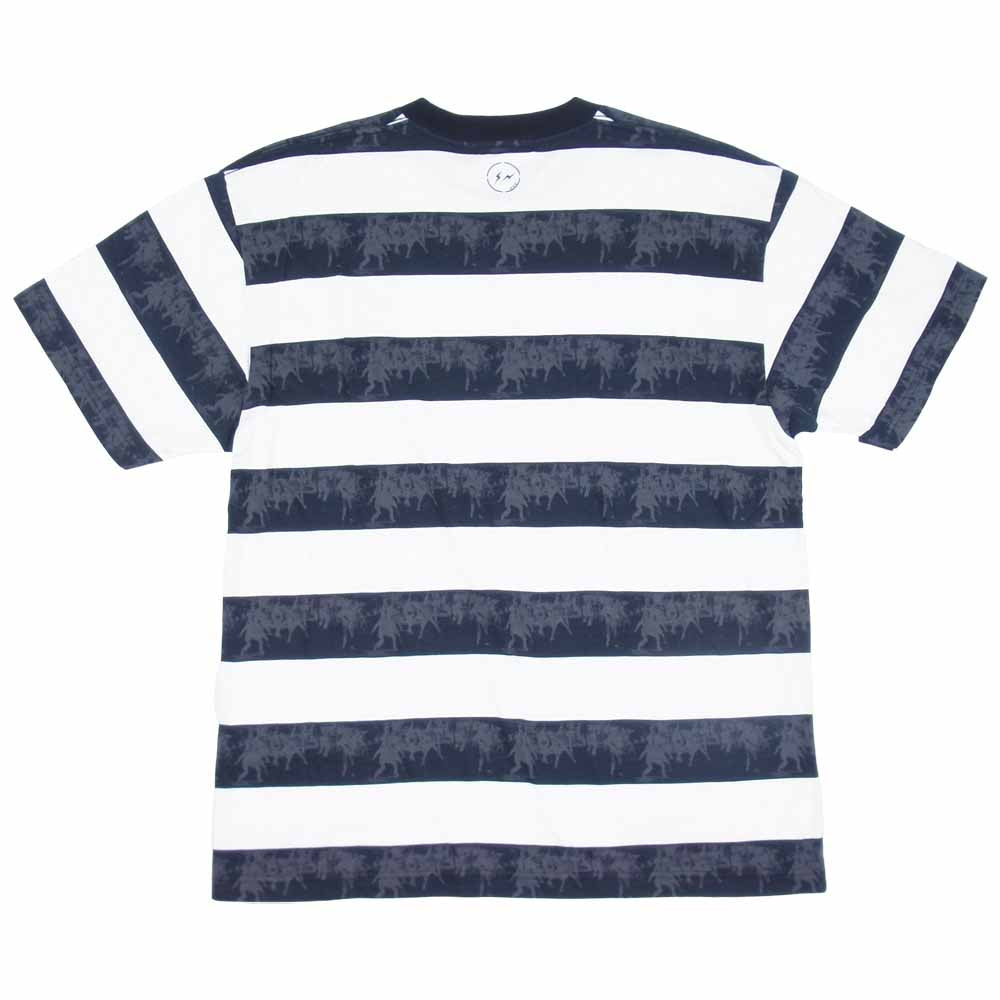 GOD SELECTION XXX ゴッドセレクション FRAGMENT ボーダー Tシャツ 半袖 コットン 白黒系 S【美品】【中古】