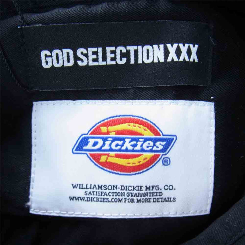 GOD SELECTION XXX ゴッドセレクション Dickies ディッキーズ 半袖 ワーク シャツ ブラック系 S【新古品】【未使用】【中古】