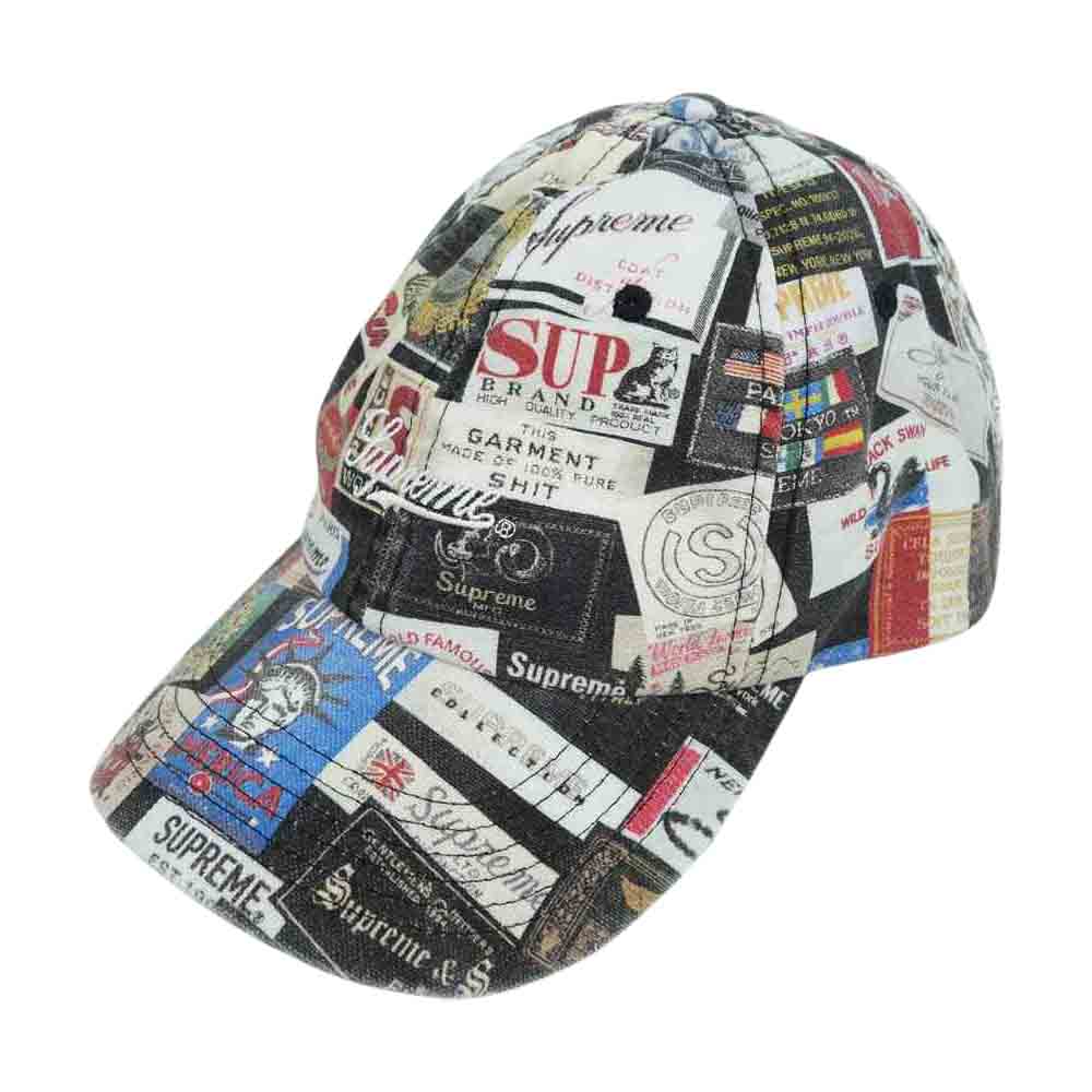Supreme シュプリーム ２１SS LABELS 6 PANEL キャップ マルチカラー系【美品】【中古】
