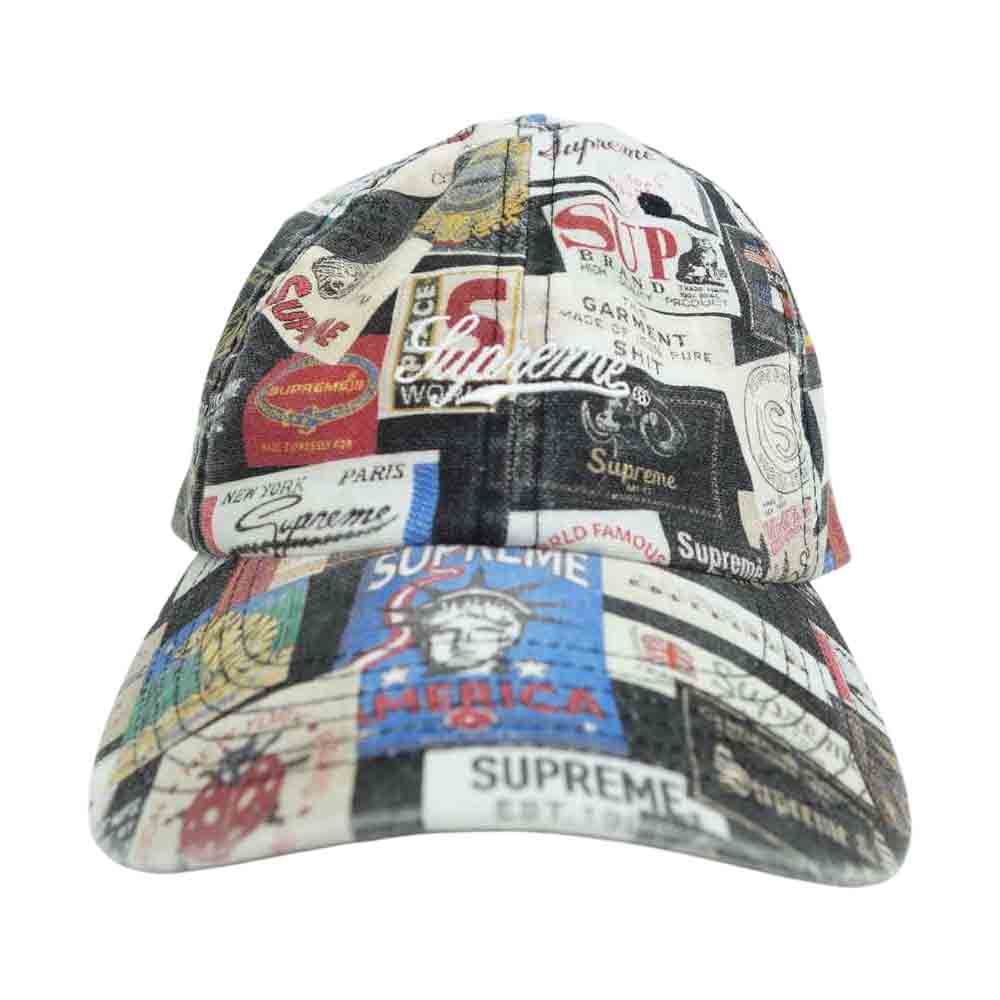 Supreme シュプリーム ２１SS LABELS 6 PANEL キャップ マルチカラー系【美品】【中古】