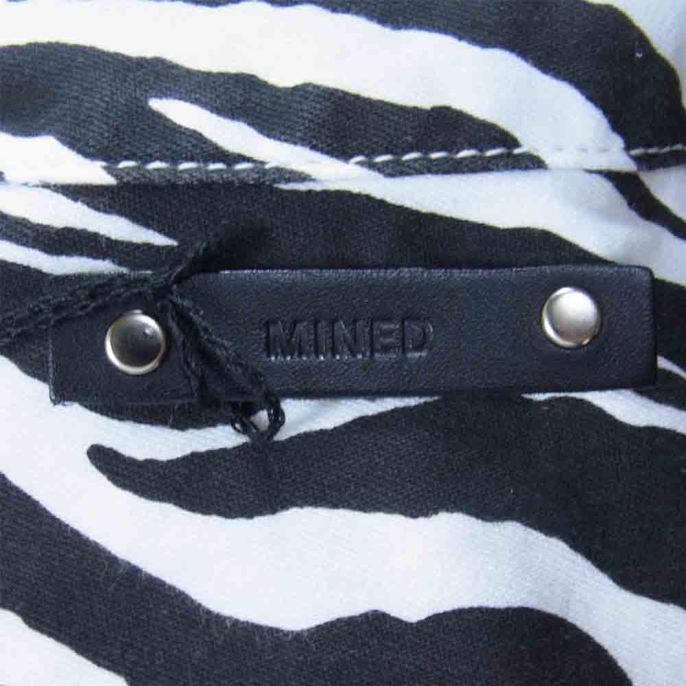 MINEDENIM マインデニム ZEEBRA DENIM SS オープンカラー シャツ ブラック系 1【新古品】【未使用】【中古】