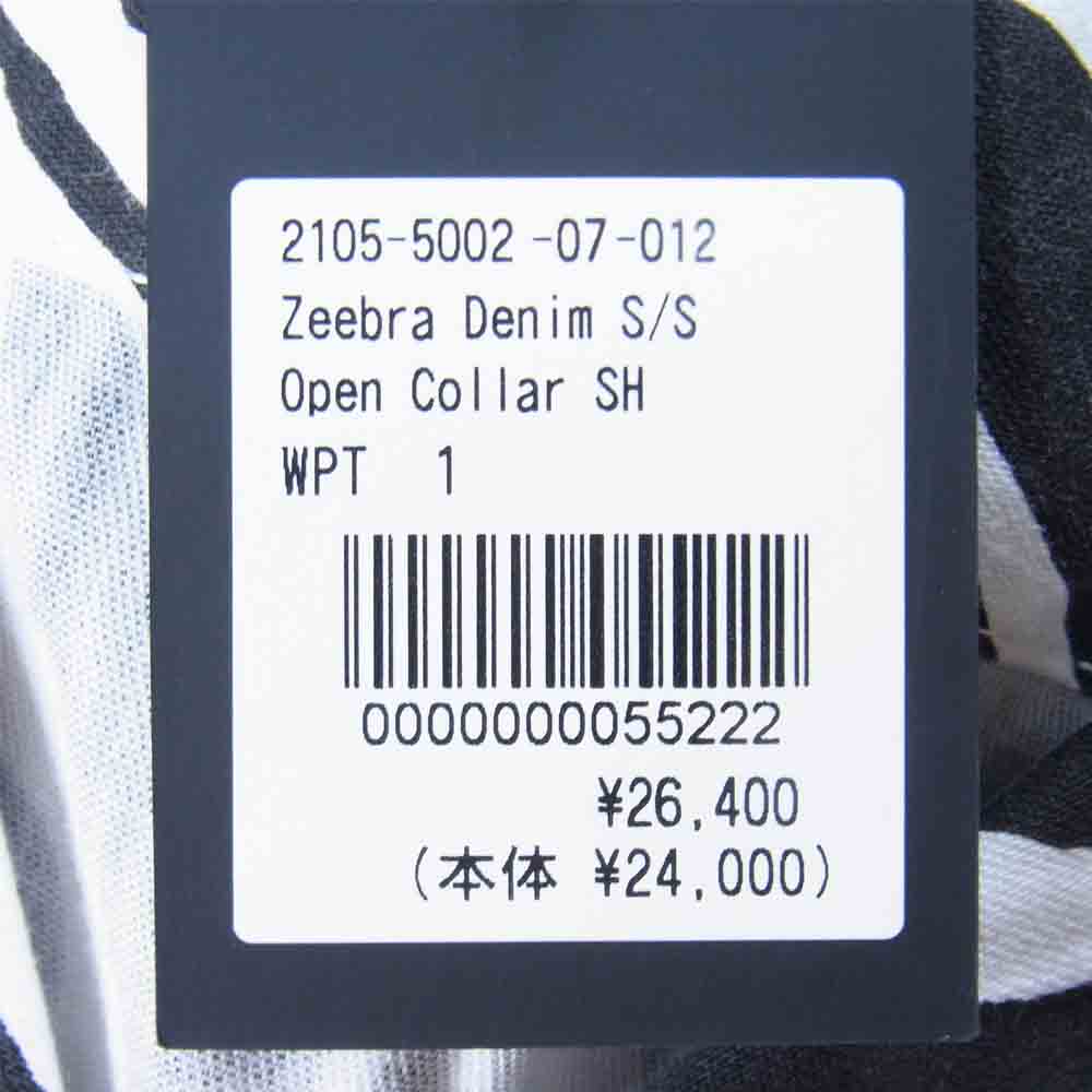 MINEDENIM マインデニム ZEEBRA DENIM SS オープンカラー シャツ ブラック系 1【新古品】【未使用】【中古】