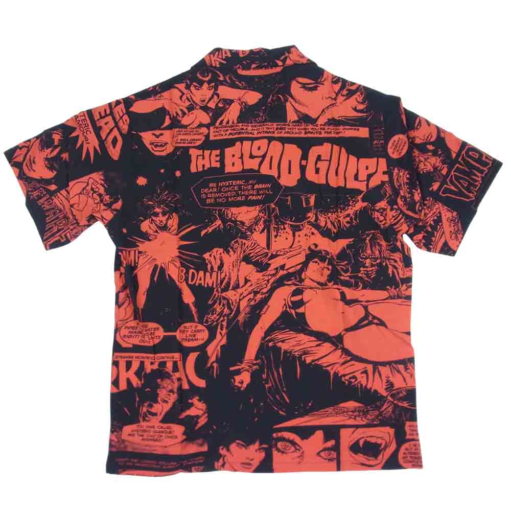 HYSTERIC GLAMOUR ヒステリックグラマー 02211AH14 VAMPIRELLA The Essential Warren Years アロハ シャツ ブラック系 S【新古品】【未使用】【中古】