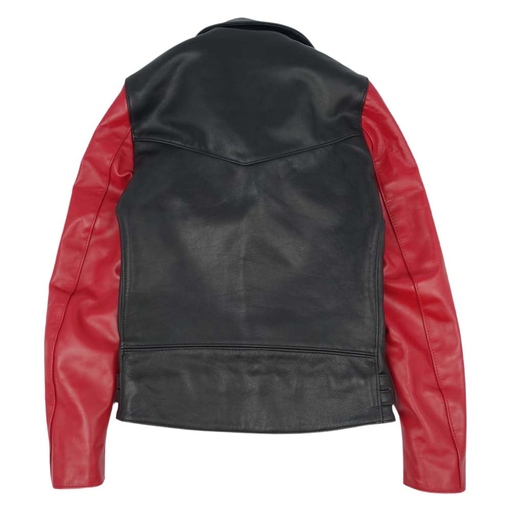 COMME des GARCONS コムデギャルソン KZ-J013 Lewis leather ルイスレザー Lightning 391T ライトニング レザー ライダース ジャケット ブラック系 レッド系 34【新古品】【未使用】【中古】