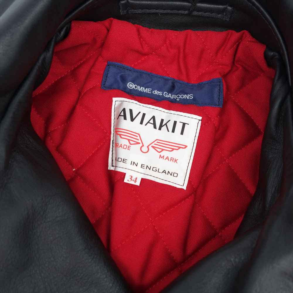COMME des GARCONS コムデギャルソン KZ-J013 Lewis leather ルイスレザー Lightning 391T ライトニング レザー ライダース ジャケット ブラック系 レッド系 34【新古品】【未使用】【中古】