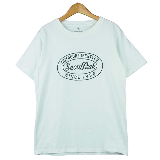 snowpeak スノーピーク TS-18AU604 60th Logo Tshirt 4 60周年記念ロゴ 半袖 Tシャツ ホワイト系 S【中古】