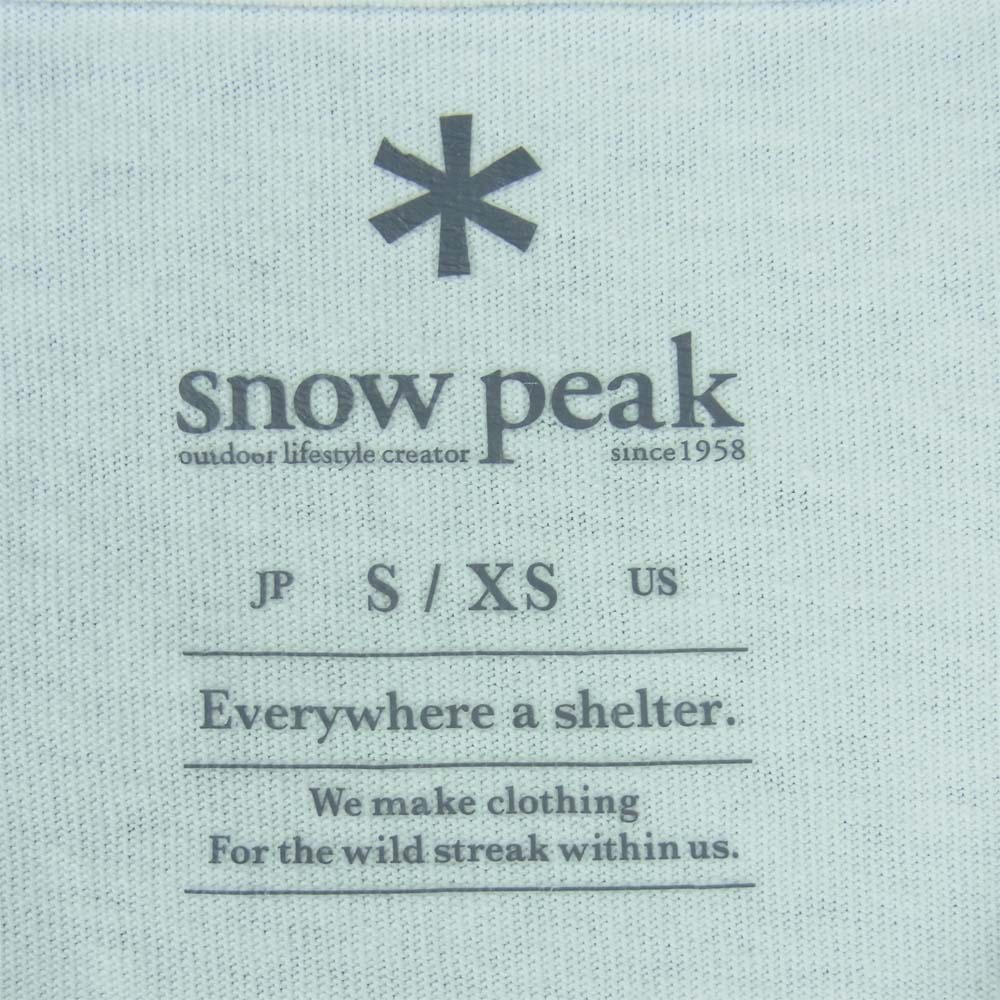 snowpeak スノーピーク TS-18AU604 60th Logo Tshirt 4 60周年記念ロゴ 半袖 Tシャツ ホワイト系 S【中古】