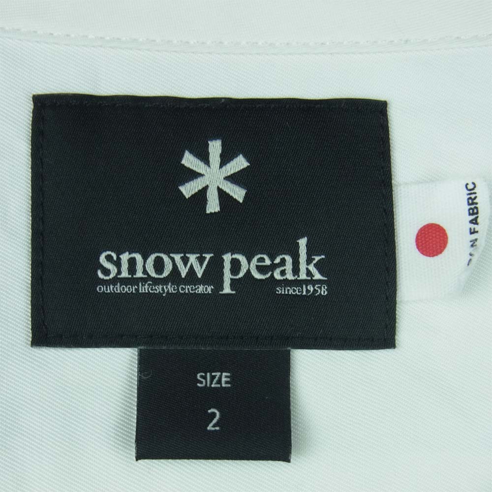 snowpeak スノーピーク SH-18SW102 キャンプアロハドレス 2 ノースリーブ ワンピース ホワイト系 2【中古】