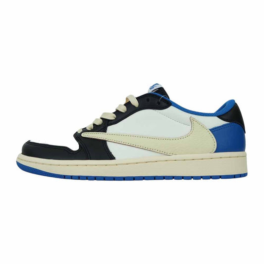 NIKE ナイキ DM7866-140 Travis Scott トラヴィススコット FRAGMENT フラグメント AIR JORDAN 1 LOW OG MILITARY BLUE 白×青×黒系 27cm【新古品】【未使用】【中古】