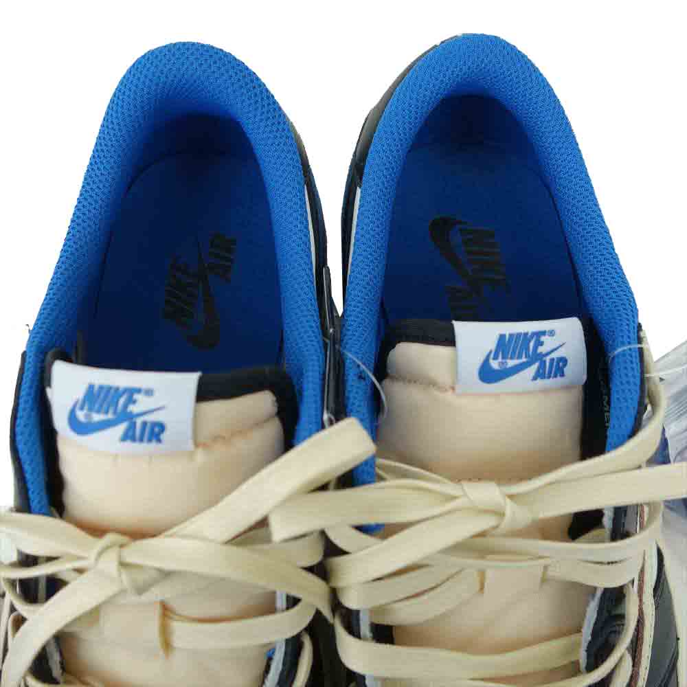 NIKE ナイキ DM7866-140 Travis Scott トラヴィススコット FRAGMENT フラグメント AIR JORDAN 1 LOW OG MILITARY BLUE 白×青×黒系 27cm【新古品】【未使用】【中古】
