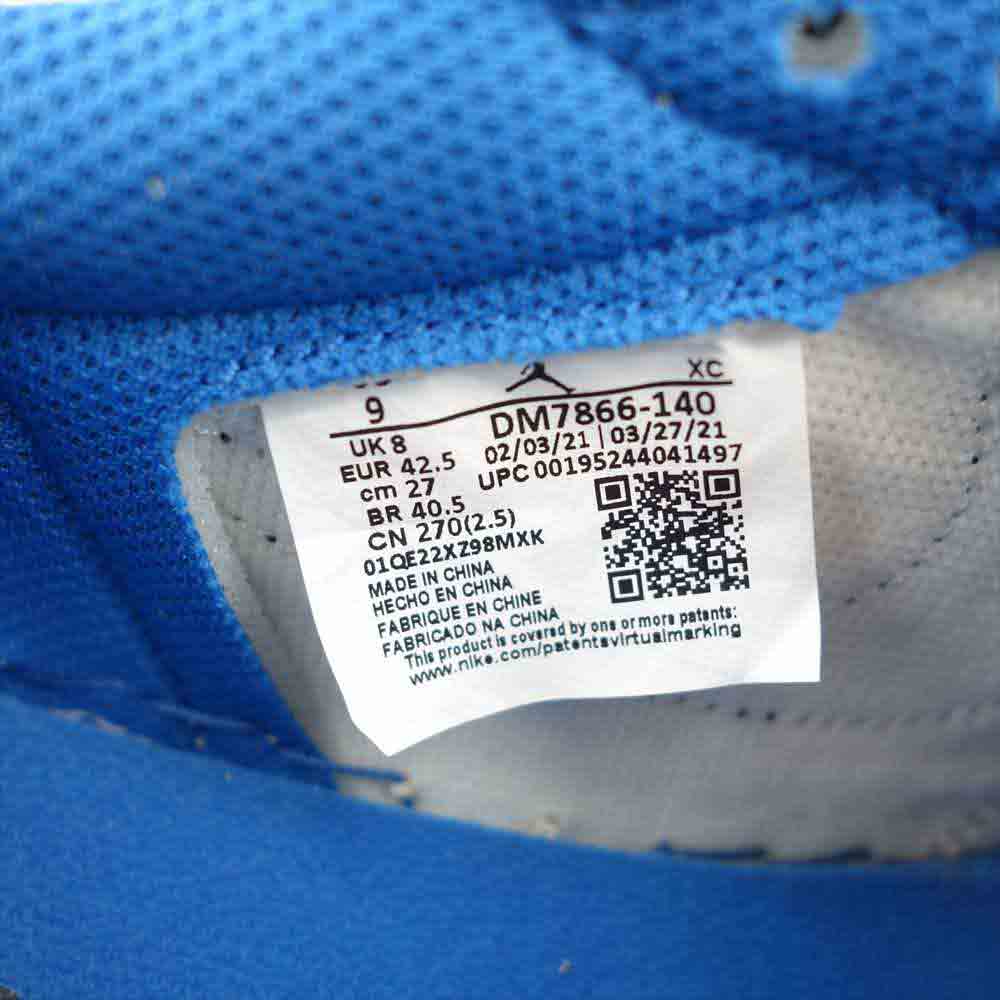 NIKE ナイキ DM7866-140 Travis Scott トラヴィススコット FRAGMENT フラグメント AIR JORDAN 1 LOW OG MILITARY BLUE 白×青×黒系 27cm【新古品】【未使用】【中古】
