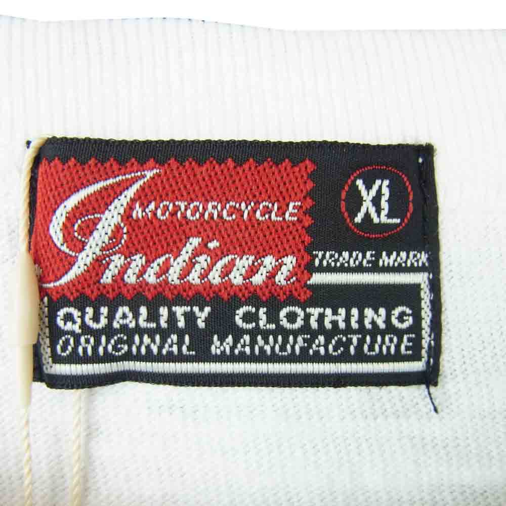INDIAN MOTOCYCLE インディアン モトサイクル IM78746 BOBS INDIAN PRINT T SHIRT プリント 半袖 Tシャツ ホワイト系 XL【新古品】【未使用】【中古】