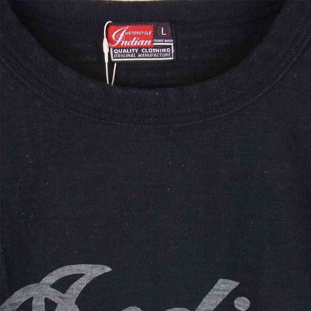 INDIAN MOTOCYCLE インディアン モトサイクル IM78745 INDIAN HEAD PRINT T SHIRT プリント 半袖 Tシャツ ブラック系 L【新古品】【未使用】【中古】