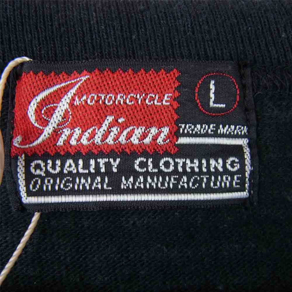 INDIAN MOTOCYCLE インディアン モトサイクル IM78745 INDIAN HEAD PRINT T SHIRT プリント 半袖 Tシャツ ブラック系 L【新古品】【未使用】【中古】