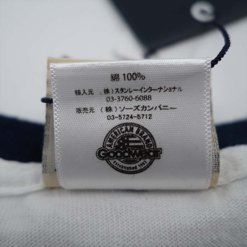 グッドウェア USA製 S/S ボーダー ネイビー系 M【新古品】【未使用】【中古】