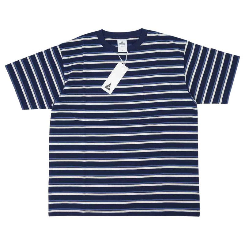 バンブーシュート 2101022 MULTI STRIPE TEE SHIRT マルチストライプ ネイビー系 L【新古品】【未使用】【中古】