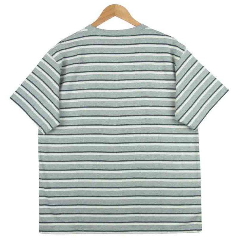 バンブーシュート 2101022 MULTI STRIPE TEE SHIRT マルチストライプ 半袖 Tシャツ グレー系 L【新古品】【未使用】【中古】