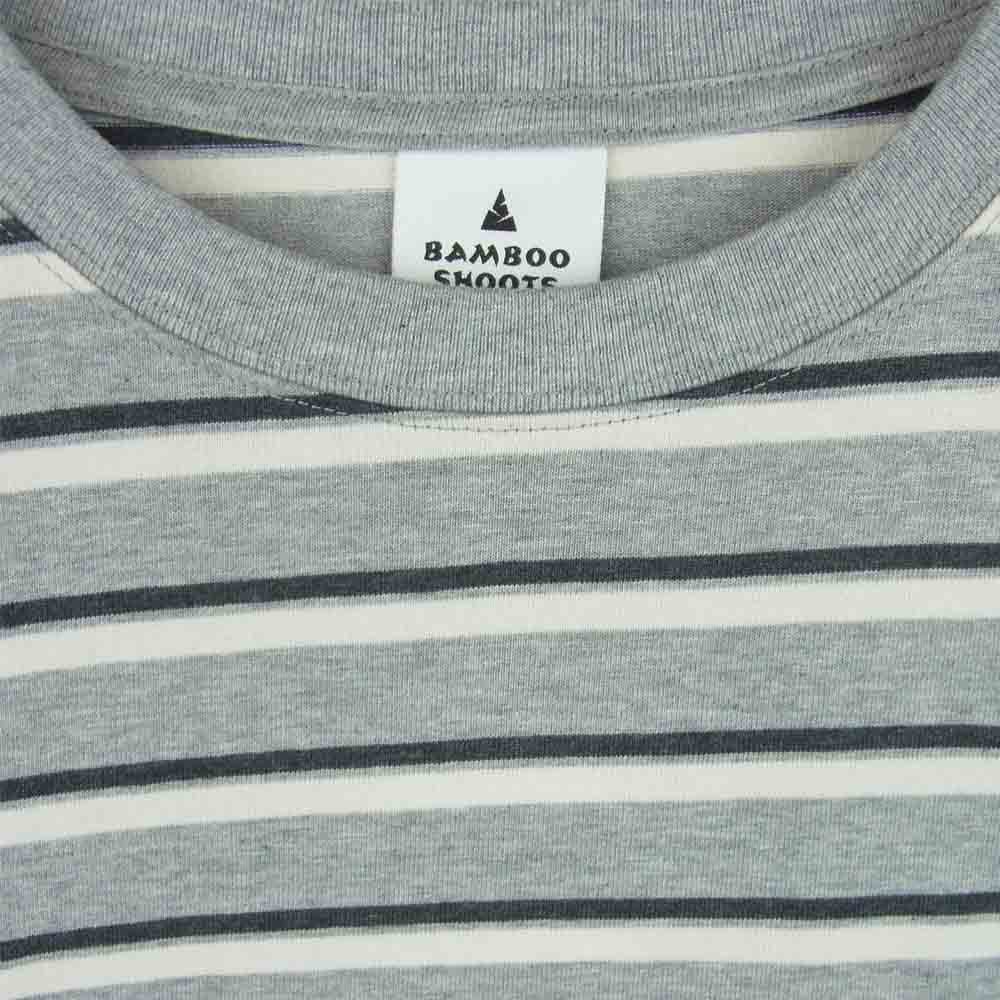 バンブーシュート 2101022 MULTI STRIPE TEE SHIRT マルチストライプ 半袖 Tシャツ グレー系 L【新古品】【未使用】【中古】