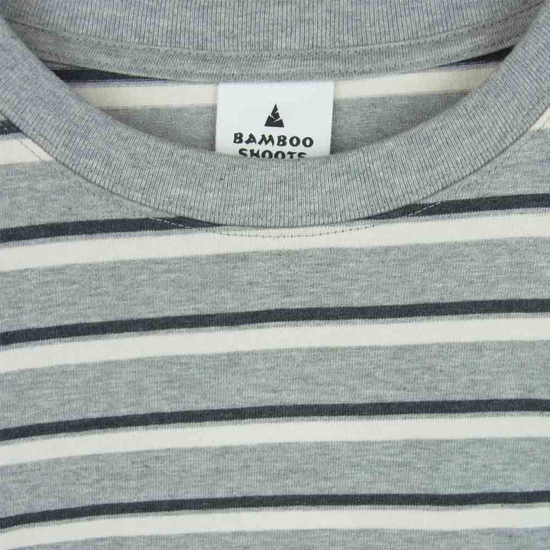 バンブーシュート 2101022 MULTI STRIPE TEE SHIRT マルチストライプ 半袖 Tシャツ グレー系 L【新古品】【未使用】【中古】