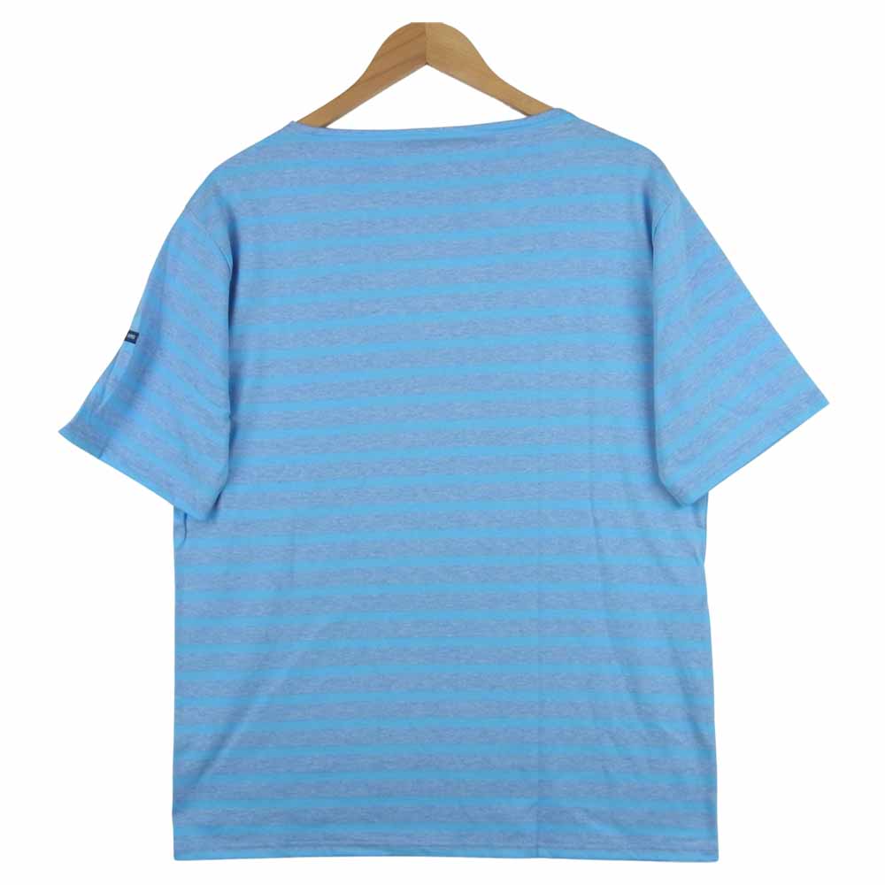 SAINT JAMES セントジェームス PIRIAC A DIVERS ピリアック ボートネック 半袖 Tシャツ ライトブルー系 5【新古品】【未使用】【中古】