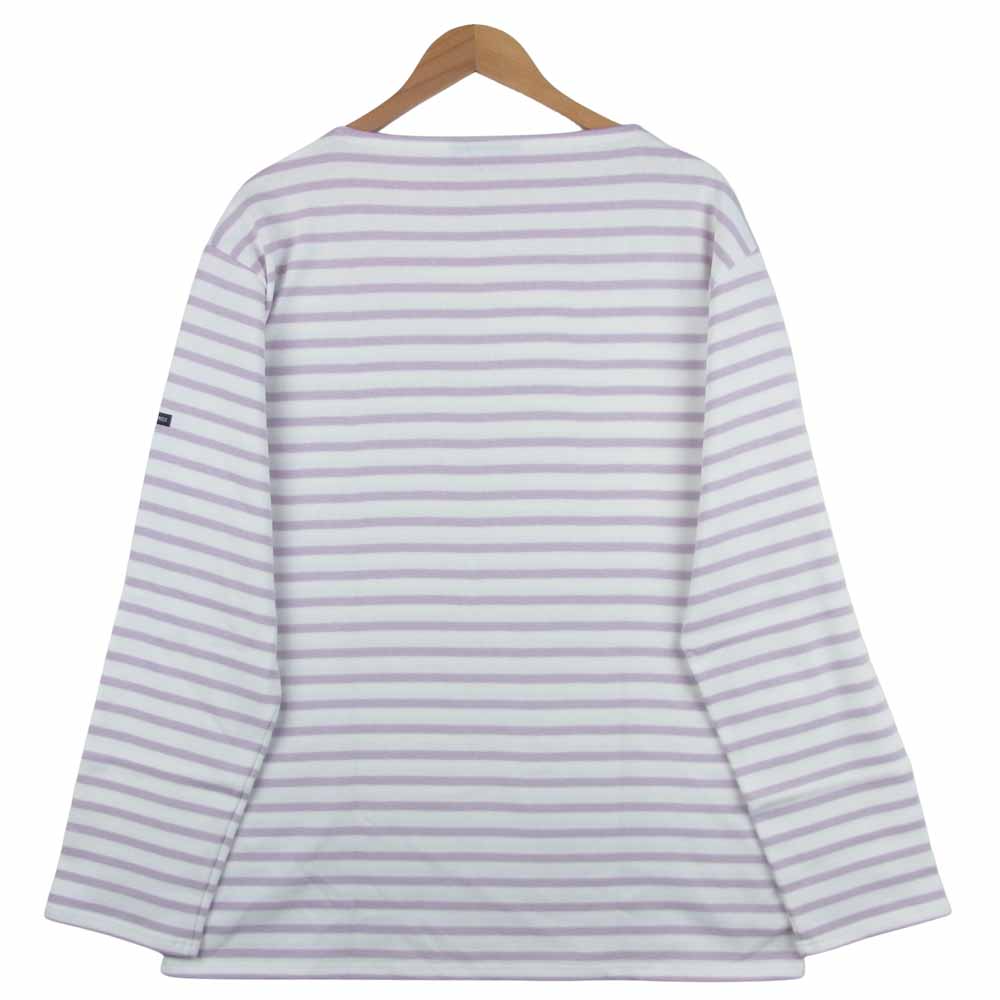 SAINT JAMES セントジェームス OUESSANT R A ウエッソン ボーダー 長袖 カットソー ピンク系 ホワイト系 7【新古品】【未使用】【中古】
